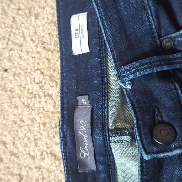 Level 99 Liza Dark Wash Denim Skinny Jeans Size 29 - Picture 2 of 7